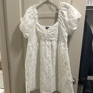 ARULA White Textured Dress